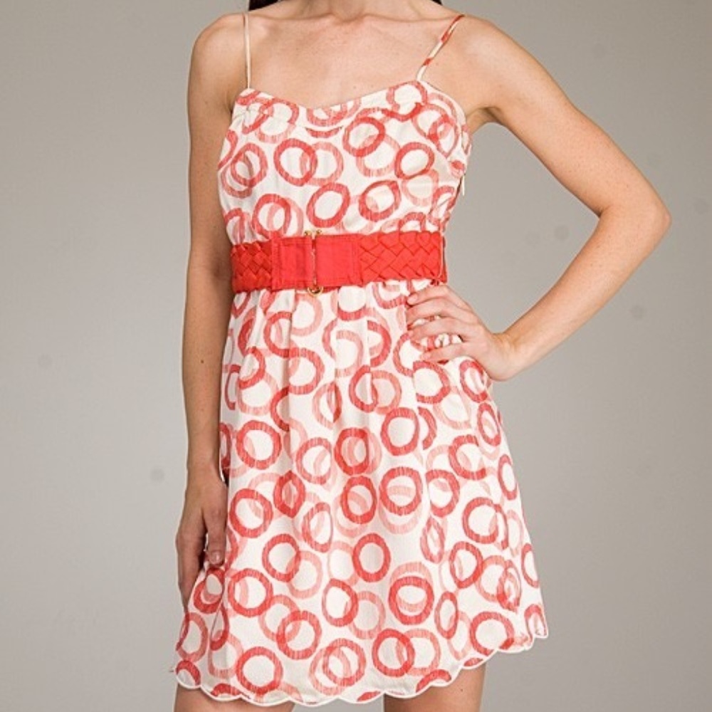 Juicy Couture "Circle Print" Silk Dress